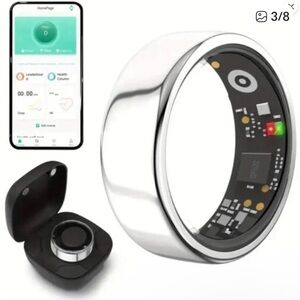 Smart Ring with App Connectivity - Silver Size 9